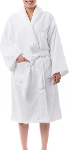 Miniatura 6 de Alpine Swiss Blair - Bata de baño de tela de rizo de algodón para mujer con cuello de chal