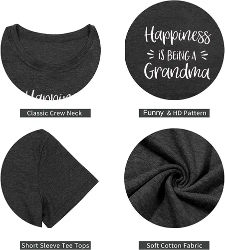 Miniatura 5 de Gigi - Camisetas para la abuela para mujer, camisetas de regalo gigi, camisetas de manga corta con gráficos casuales Mimi