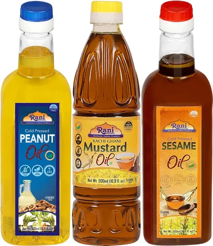 Miniatura 22 de Aceite de Mostaza Rani (Kachi Ghani) 169 Onzas (5 Litros) SIN GMO Sin Gluten Vegano 100% Natural Kosher