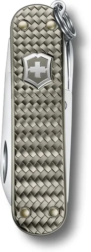 Victorinox Classic SD Precious Alox Swiss Army Cuchillo compacto de 5 funciones de fabricación suiza con hoja pequeña, destornillador y llavero,
