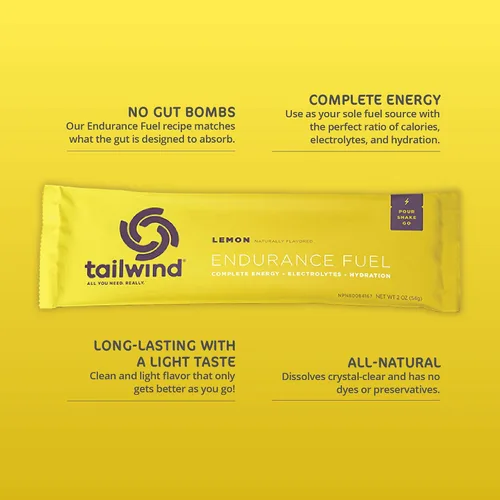 Miniatura 2 de Tailwind Nutrition Endurance Fuel, Polvo de Bebida Deportiva Porción Individual con Electrolitos, Sin OGM, Libre de Soja, Lácteos y Gluten, Apto