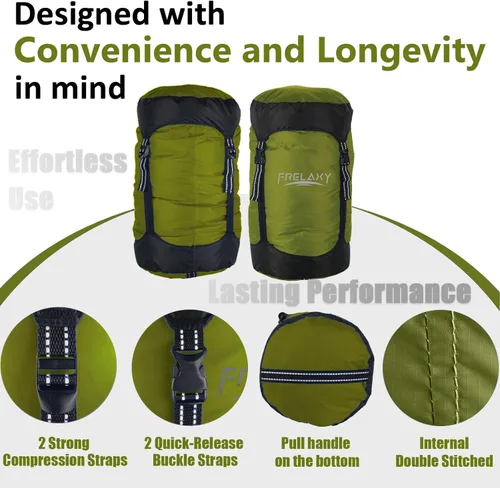 Miniatura 4 de Frelaxy - Bolsa de compresión con 40% más de almacenamiento, Saco de compresión de 11L/18L/30L/45L/52L, resistente al agua y ultra ligero para saco