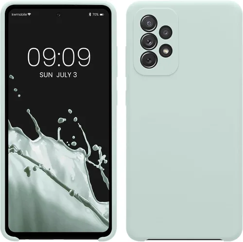 Miniatura 24 de kwmobile Funda Compatible con Samsung Galaxy A14 5G - Funda de teléfono de TPU y silicona con acabado suave - Verde Lima