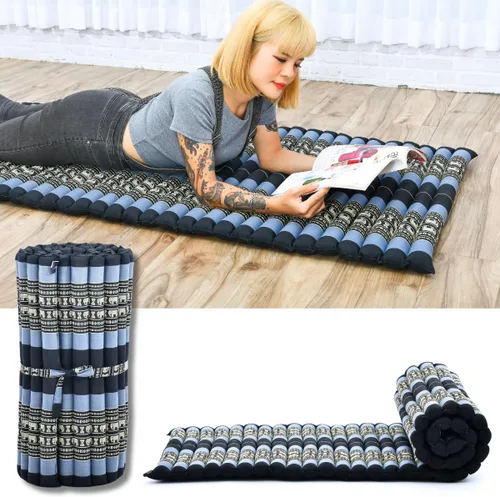 Miniatura 76 de Leewadee - Colchón plegable - Futón japonés enrollable -Alfombra de tatami triple pliegue - Cama de piso para invitados - Colchón de camping