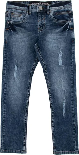 Miniatura 4 de X RAY Jeans desgastados para niños (2T-16), pantalones elásticos ajustados para niños grandes y pequeños, jeans rasgados para niños