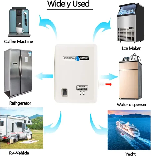 Miniatura 6 de Sistema de bomba de agua potable embotellada de doble tubo, potencia 25W, bomba de agua eléctrica de dispensación de agua embotellada de 2L