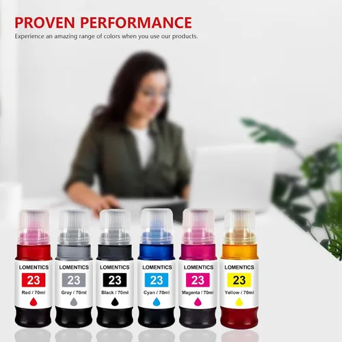 Miniatura 7 de LOMENTICS Repuesto de tinta de repuesto para Canon PIXMA G620 G520 (negro, cian, magenta, amarillo, rojo y gris, paquete de 6)