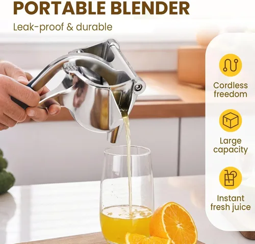 Miniatura 2 de Prensa manual de exprimidor de frutas resistente, exprimidor manual de cítricos de gran capacidad 2026, prensa manual de exprimidor de cítricos