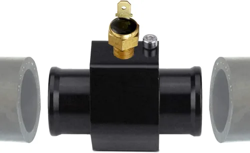 Miniatura 5 de Adaptador de acoplamiento de extremo de manguera de agua en línea para radiador de motor, 1/8" pulgada NPT, kit de cableado de termostato de puesta