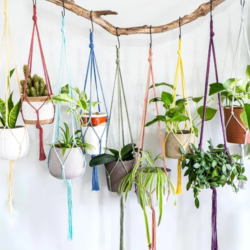 Miniatura 4 de Cordón de macramé de 0.079 in x 380 yardas (1140 pies), cuerda de algodón natural para colgar en la pared, ganchos de plantas, manualidades, Beige