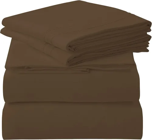 Miniatura 26 de ROYALE LINENS Juego de 4 sábanas King - Ropa de cama de microfibra cepillada suave de 1800 hilos - 1 sábana ajustada y 1 sábana lisa, 2 fundas