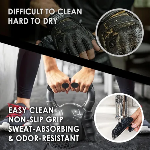 Miniatura 7 de Agarres de entrenamiento antideslizantes, 4 protectores ergonómicos de manos para hombres y mujeres, portátiles y transpirables, guantes