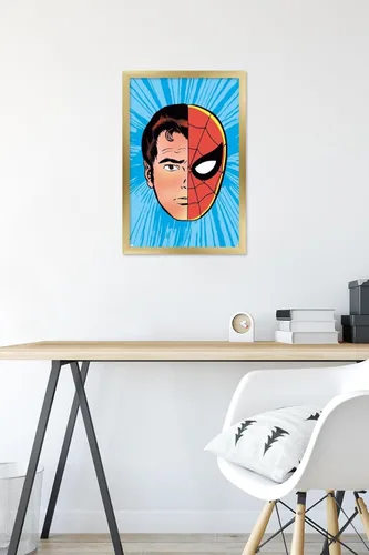 Miniatura 6 de Trends International Marvel Comics Spider-Man - Póster de pared con sentido de araña Versión con marco dorado
