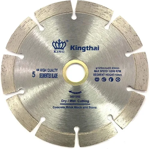 Miniatura 8 de Kingthai Hoja de sierra de diamante de hormigón de corte segmentado húmedo y seco de 9 pulgadas para mampostería con eje de 7/8-5/8 pulgadas