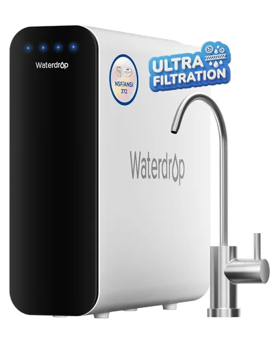 Sistema de filtro de agua para debajo del fregadero Waterdrop TSU 0,01 μm, 3 etapas de alta capacidad para eliminar el 99,99 % de contaminantes más
