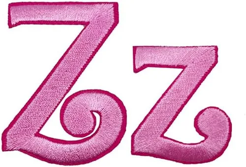 Miniatura 23 de Letras cursivas rosa bordadas, parches para planchar, apliques para ropa, vestido, sombrero, vaqueros, costura, alfabeto, letra (Aa-Zz), accesorio Bb