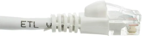Miniatura 2 de CableWholesale Cable de conexión Ethernet Cat6a blanco de 7 pies, sin enganches/arranque con conector RJ45, 500 MHz, 24 AWG, UTP