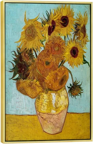 Miniatura 11 de Wieco Art Arte de pared enmarcado de girasol por Vincent Van Gogh Pinturas Reproducción abstractas impresiones en lienzo para decoración del hogar