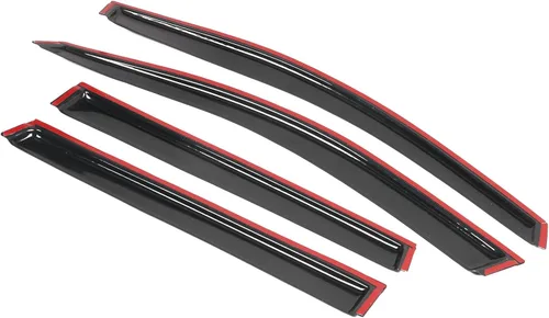 Miniatura 4 de IKON MOTORSPORTS - Visera de ventana compatible con Chevrolet Traverse 2009-2017, estilo delgado, acrílico, ahumado, 4 unidades, protección contra