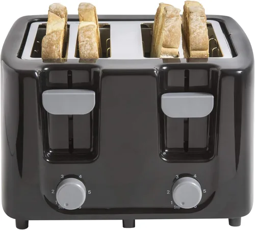 Miniatura 2 de Continental Electric CE-TT029 Tostadora, 4 rebanadas, tacto frío, negro
