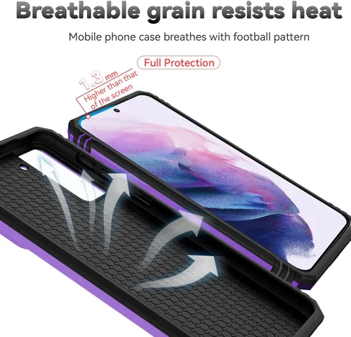 Miniatura 9 de Funda para Samsung Galaxy S21 Plus con cubierta para lente de cámara, protector de pantalla HD, probado contra caídas de grado militar, soporte