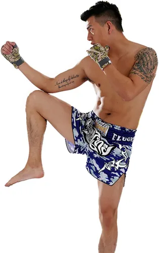 Miniatura 3 de FLUORY Tamaño de los pantalones cortos Muay Thai XS, S, M, L, XL, 2XL, 3XL, 4XL, pantalones cortos de boxeo para hombresmujeresniños con muchos
