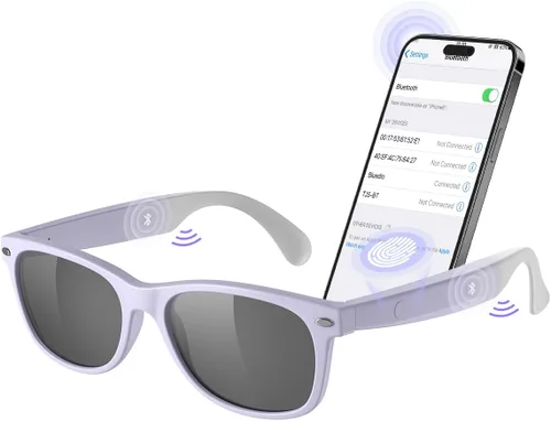 Miniatura 10 de Lentes inteligentes para mujeres y hombres, gafas Bluetooth con lentes fotocrómicas, micrófono y altavoces integrados, lente de luz anti-azul