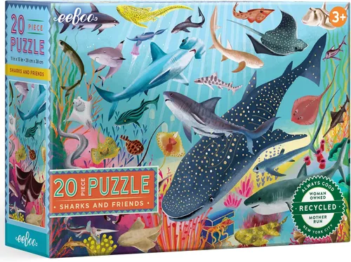 Miniatura 7 de eeBoo Rompecabezas de 20 piezas – Rompecabezas infantil de exploración marina con temática oceánica, piezas grandes para manos pequeñas