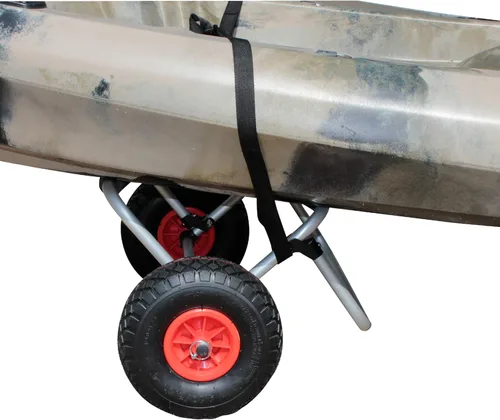 Brooklyn UH-KC271 - Carrito de kayak de BKC - Transporte todo terreno de 2 ruedas para kayaks, canoas y SUP, neumáticos neumáticos, almohadillas de