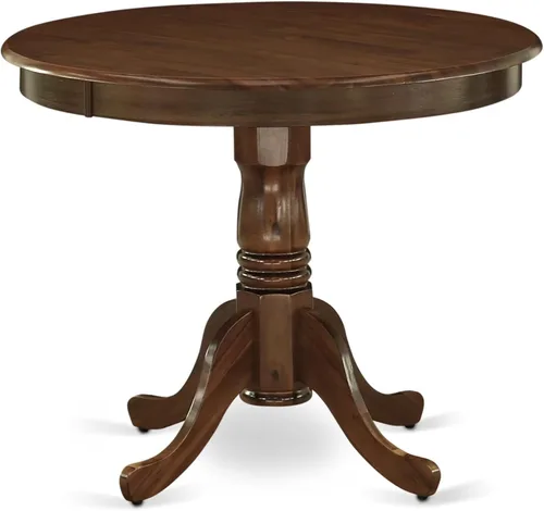 Miniatura 3 de East West Furniture ANAB3-AWA-05 - Juego de mesa de comedor moderno de 3 piezas, incluye una mesa de cocina redonda con pedestal y 2 sillas