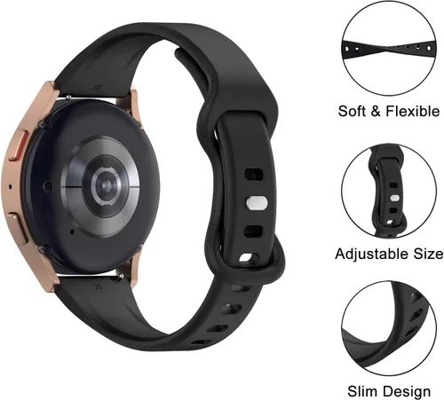 Miniatura 2 de Paquete de 5 correas delgadas compatibles con Samsung Galaxy Watch 4 5 6 Band 1.575 in 1.732 in, Galaxy Watch 5 Pro/Watch 4 6 Classic, correa