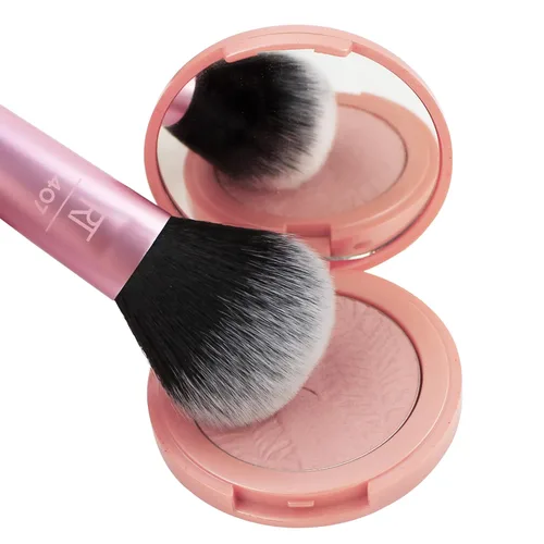 Miniatura 5 de Real Techniques Mini brocha de maquillaje multitarea, para rubor, bronceador y polvo, cepillo facial con cerdas sintéticas cortadas a medida