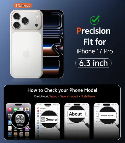 Miniatura 1719 de FNTCASE Funda para iPhone 13 Pro-Max: Fundas magnéticas transparentes compatibles con Magsafe Slim anti amarillamiento protección contra caídas