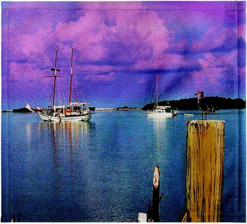 Miniatura 7 de 3dRose Dry Tortugas National Park - Harbor View from Garden Key (Textured) 22x30 Bath Hand Pool Towel