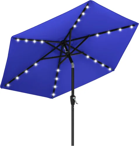 Miniatura 53 de ABCCANOPY Sombrillas solares duraderas para patio con 32 luces LED de 7.5 pies (beige claro)