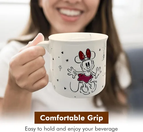 Miniatura 4 de 7STAR Taza clásica de mármol de dibujos animados para parejas, taza de café estética de doble cara de 14 onzas con siluetas de personajes icónicos
