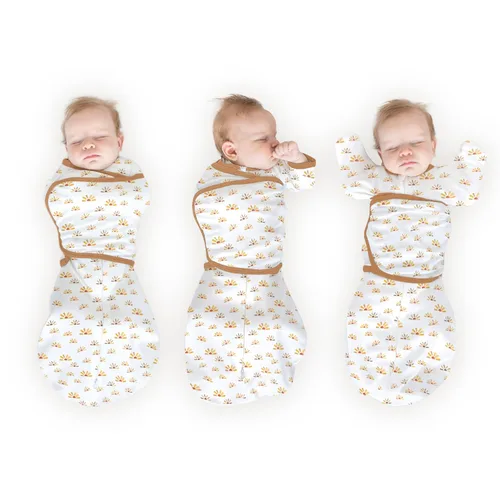 SwaddleDesigns Saco de Envolver Omni de 6 Vías con Brazos Arriba para Recién Nacido, Más Opciones para Calmar el Reflejo de Moro, Mejora el Sueño,