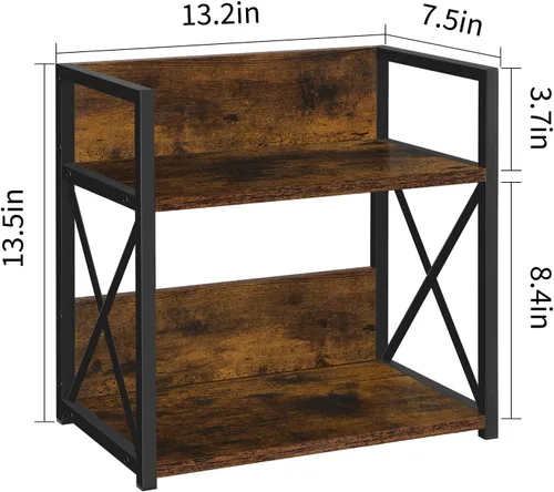 Miniatura 3 de YINMIT Organizador de Estante de Encimera, Accesorios para Barra de Café, Estante para Especias, Estante de Café para Encimera, Estación Marrón