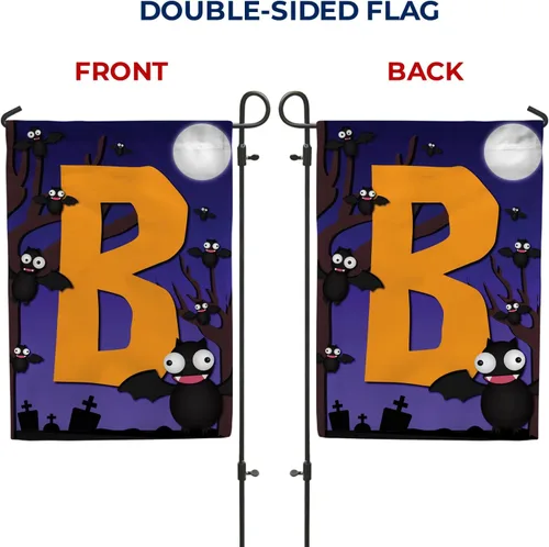 Miniatura 6 de Bandera de jardín con monograma de América Forever de 12.5 x 18 pulgadas, letra B, de doble cara, banderas pequeñas para exteriores, fiestas, patio