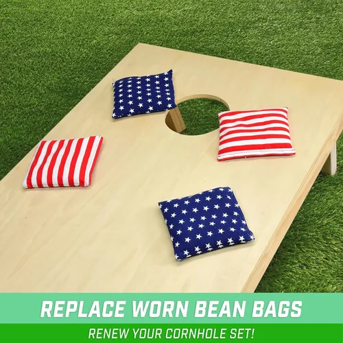 Miniatura 3 de GoSports Official Regulation Cornhole Bean Bags Set of 8 – for Competitive Cornhole Games - All Weather - American Stars and Stripes or Red and Blue