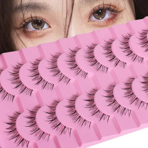 Miniatura 18 de Pestañas postizas de visón 3D, pestañas postizas naturales y finas, 0.59 pulgadas, pestañas largas y esponjosas, herramientas de maquillaje de ojos