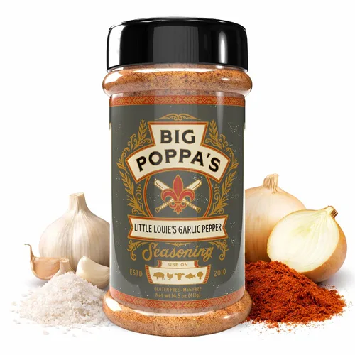 Miniatura 16 de Big Poppa's Double Secret Condimento para Bistec – Sazonador para Bistec Galardonado con Sal Marina Fina, Ajo en Polvo y Sal de Limón – Mezcla