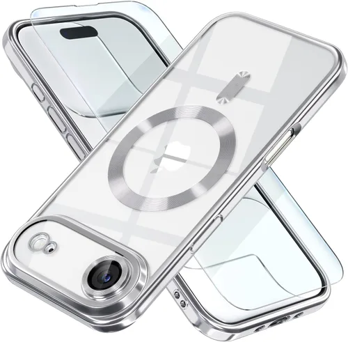 Miniatura 14 de Misea Funda magnética para iPhone 14 compatible con MagSafe [nunca amarillenta] [protección contra caídas de grado militar] protector completo
