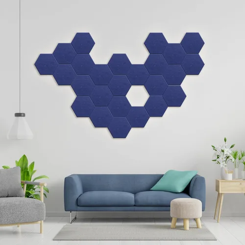 Miniatura 5 de Paneles acústicos hexagonales, paquete de 12 paneles de absorción de sonido de alta densidad de 12 x 10 x 0.4 pulgadas para mejorar la reducción