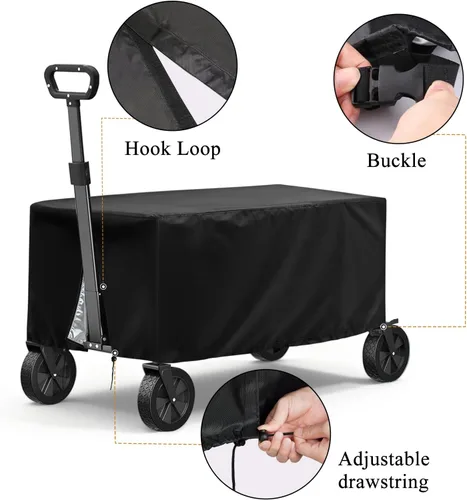 Miniatura 2 de TheElves Funda Plegable para Carro, Fundas para Carro de Jardín al Aire Libre, Fundas Resistente, Impermeable, a Prueba de Viento y Polvo