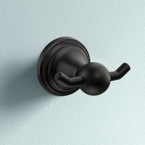 Miniatura 2 de Moen Preston DN8403BL Gancho doble para bata, negro mate