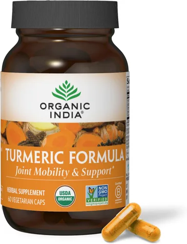 Miniatura 8 de ORGANIC INDIA Suplemento herbario de curcumina de cúrcuma, movilidad articular y apoyo del sistema inmunológico, respuesta inflamatoria saludable