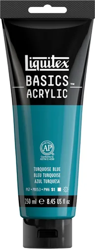 Miniatura 49 de Liquitex BASICS Pintura Acrílica, Botella de 400ml (13.5 oz), Blanco Titanio Titanio Blanco