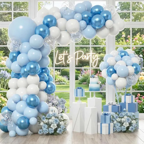 Miniatura 13 de KARLURE Kit de arco de globos negros y dorados, globos de confeti negro y dorado para decoraciones de graduación 2026, graduación, graduación