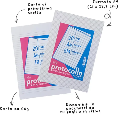 Miniatura 2 de BLASETTI fogli protocollo - Bloc de notas (13.1 ft, 8.3 x 11.7 in), multicolor (2.12 oz, 8.268 in x 11.693 in)